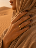 Bague YASMINE | Bague cœur dorée en acier inoxydable