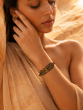 Bracelet PERLA Œil de Tigre | Bracelet tissé en acier inoxydable & pierres naturelles