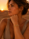 Bracelet SELYRA | Bracelet multi-rangs perles dorées en acier inoxydable