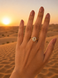 Bague « OUARDA » | Bague ovale ajustable dorée en acier inoxydable