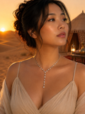 Collier « CÉLIA » | Collier trèfles en acier inoxydable argenté