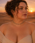 Collier « SANAA Rose » | Collier fleurs roses en acier inoxydable doré