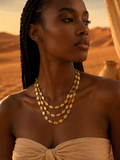 Collier OLFA | Collier multi-rangs doré en acier inoxydable