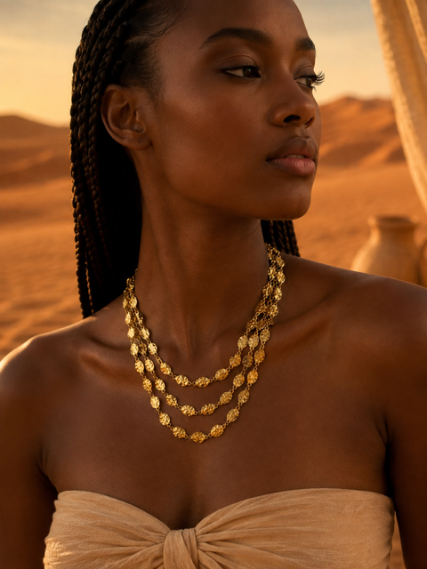 Collier OLFA | Collier multi-rangs doré en acier inoxydable