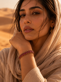 Bracelet HAFIDA | Bracelet en pierres naturelles & acier inoxydable doré