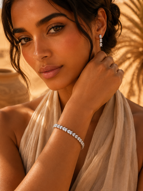 Bracelet AHLEM Argenté | Bracelet lumineux en acier inoxydable argenté