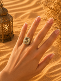 Bague MONTAIGNE | Bague en acier inoxydable doré & zirconiums