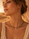 Collier SORAYA | Collier en œil de tigre et acier inoxydable doré