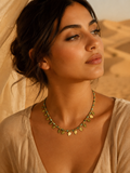 Collier SORAYA Amazonite | Collier en amazonite et acier inoxydable doré