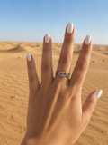 Bague “RISLANE Argentée” | Bague scintillante en acier inoxydable argenté