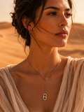 Collier NOEMIE Y | Collier doré en acier inoxydable & zirconiums