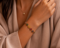 Bracelet Sanaa Lune Royale | Bracelet pierres colorées acier inoxydable doré