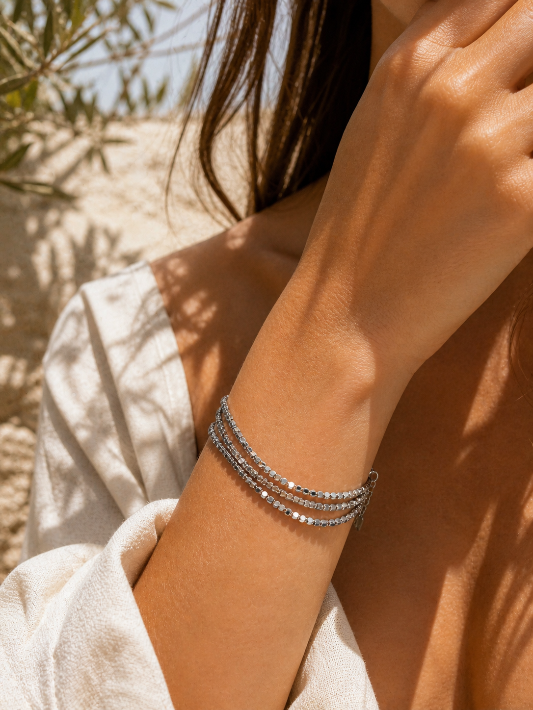 Bracelet Selyra Lumière Pure | Bracelet argenté acier inoxydable