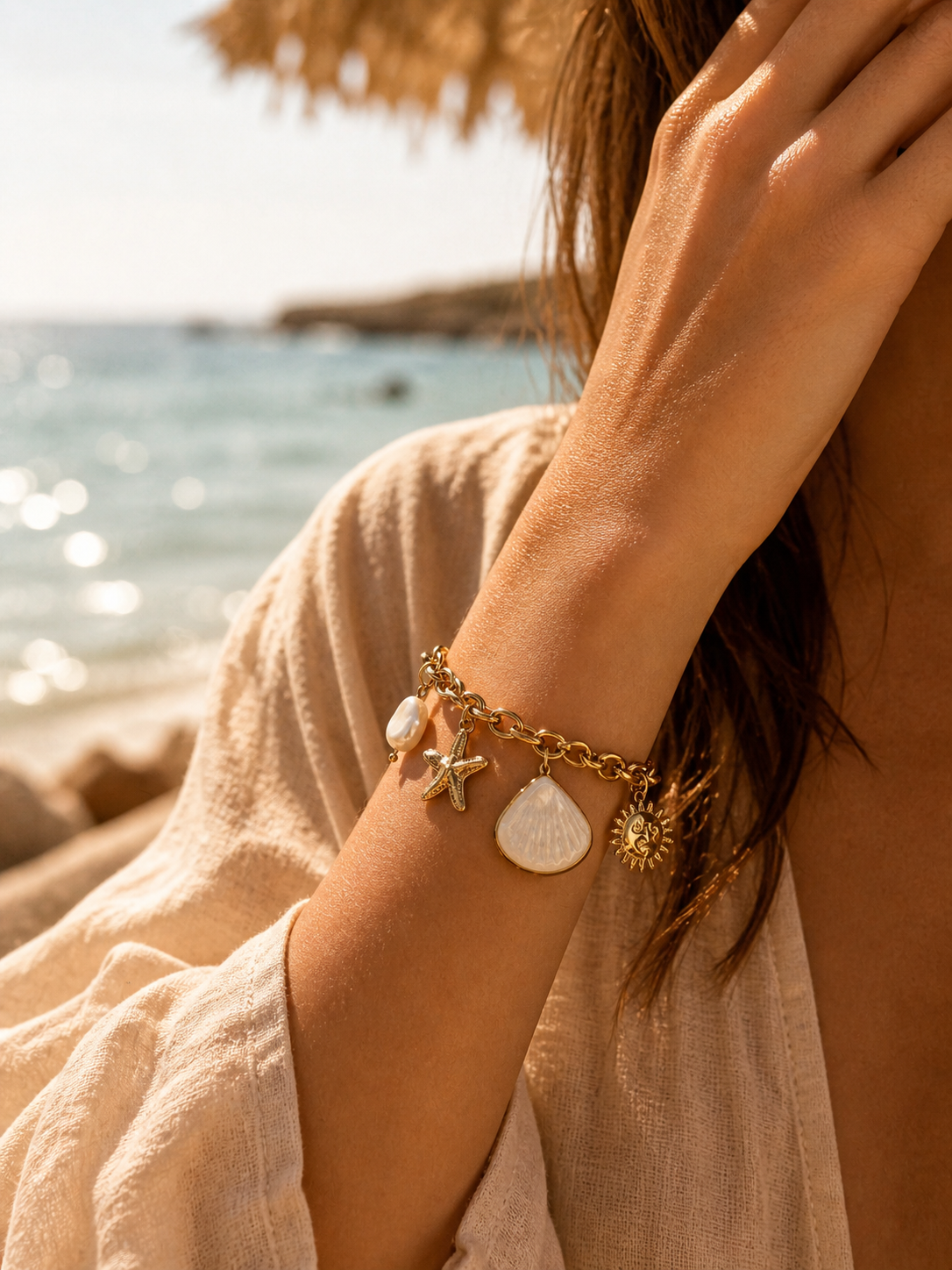Bracelet doré coquillage “Soléa Rivage” | Bijou bohème chic été