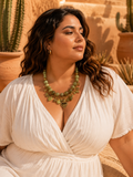 Collier Sahïra | Collier bohème chic en acier inoxydable doré