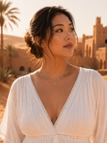 Collier argenté AELYRA | Collier élégant multi-pendants en acier inoxydable