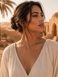 Collier doré AELYRA | Collier élégant multi-pendants en acier inoxydable
