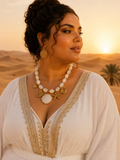 Collier “SOLÉA RIVAGE” | Collier coquillage chic en acier inoxydable doré
