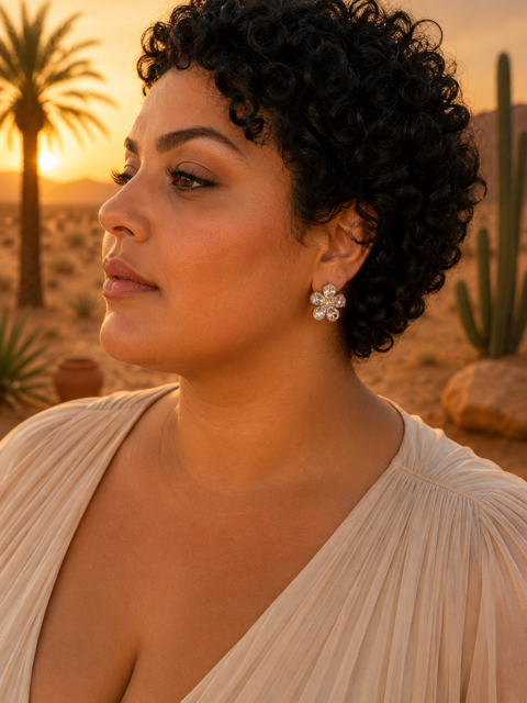 Boucles d’oreilles ELODIE | Élégance lumineuse et éclat raffiné