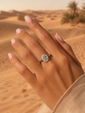 Bague OUARDA Argentée | Bague ajustable en acier inoxydable argenté et zirconiums