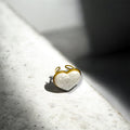 Bague cœur nacre dorée “Cœur de Nacre” | Élégance romantique